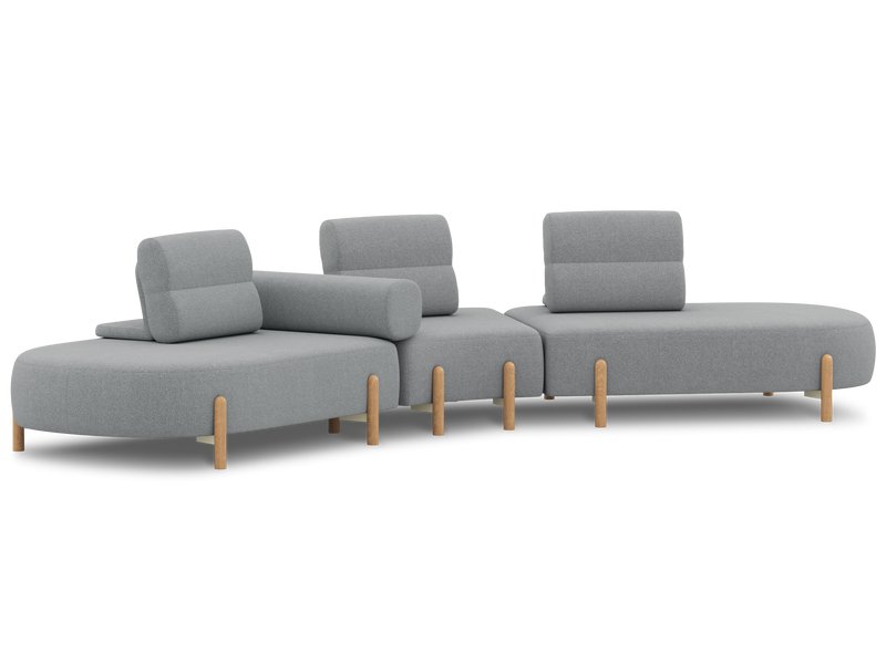 Диван модульный Альди 4 Букле Графитовый