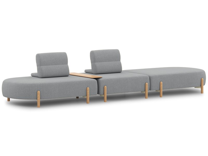 Диван модульный Альди 3 Букле Графитовый