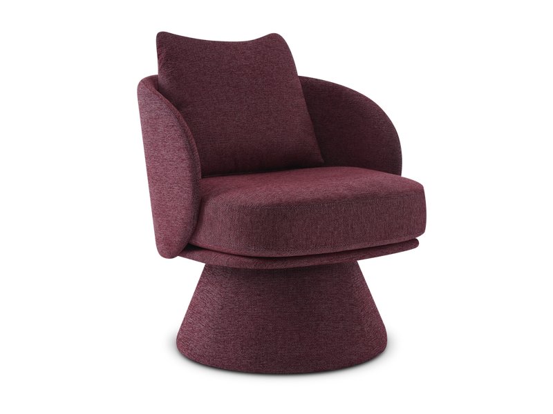 Кресло поворотное Асвен Textile Plum