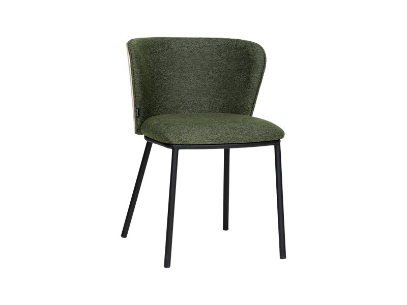 Стул Майли Рогожка Оливковый/Черный