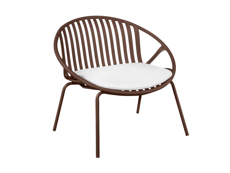 Кресло Филлис Рогожка Белый/Коричневый