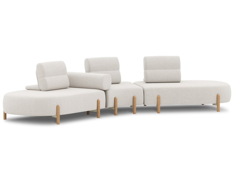 Диван модульный Альди 4 Букле Молочный